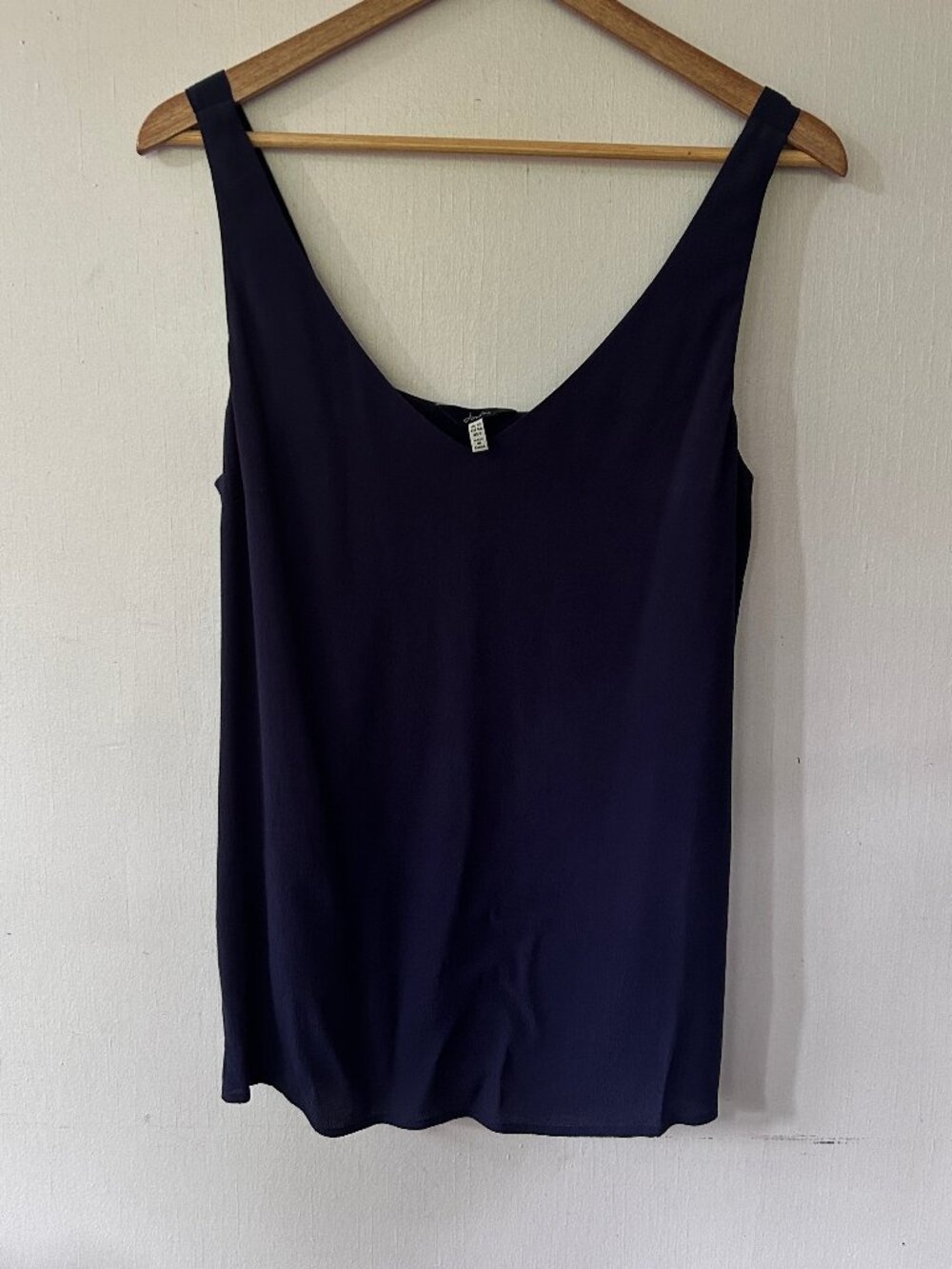 Joules Lined Tank Top Womens 8 Blue Lightweight Vneck Coastal Relaxed Preppy